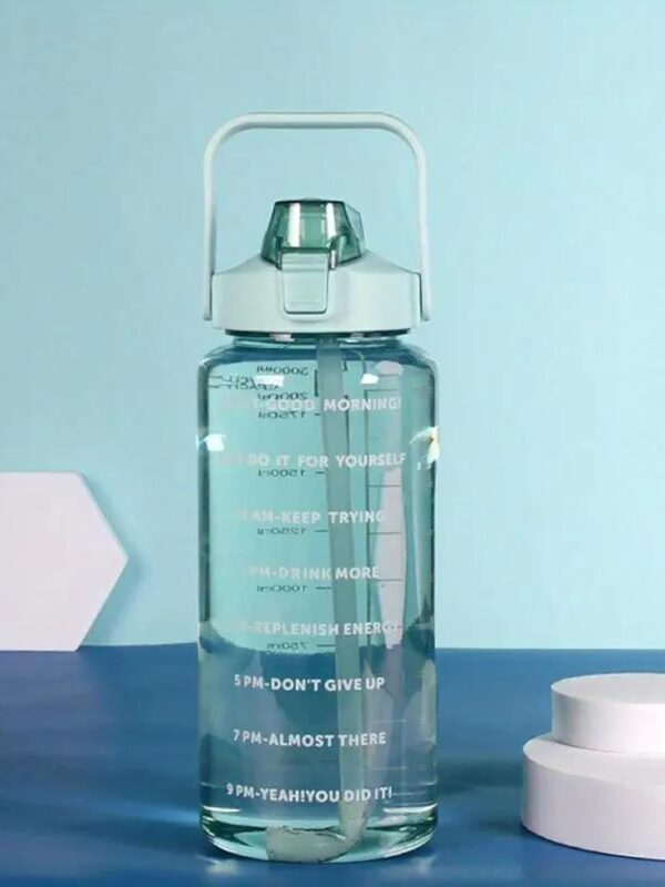 Water Bottle with Time Markings, 2 Litre, Transparent Best Usage for Office/School/College/Gym/Travel Bottle
