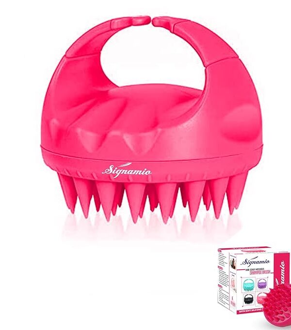 Hair Scalp Massager Shampoo Hair Brush with Soft Silicone Bristles for Anti Dandruff