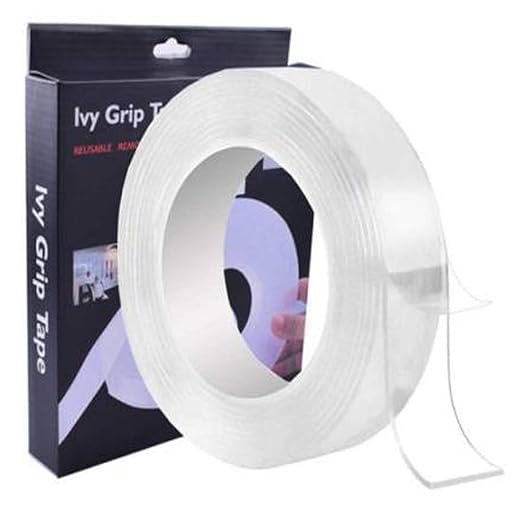 Ivy Grip Tape Nano Double Sided Tape Heavy Duty Transparent Tape (Pack Of 1), 13.5 Cm, 3.5 Cm