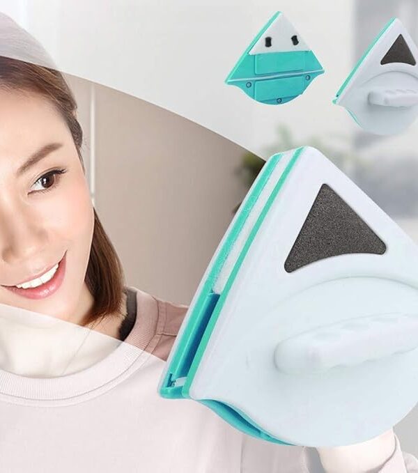 Double-Sided Magnetic Window Glass Cleaner, Triangle Shape