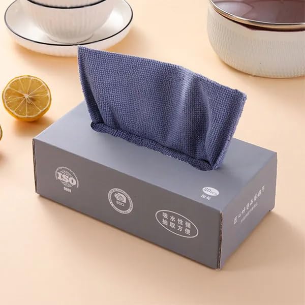 Cleaning Cloths 20 Pcs, Microfiber Cloth, Kitchen Cleaning Cloth Towels Reusable, Multifunctional Non Scratch Dish Cloth, Reusable Cloth for Kitchen Cleaning (Multicolor)
