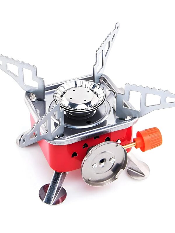 Stainless Steel Gas Stove Ultra Light Folding Furnace Outdoor Metal Camping Gas Stove
