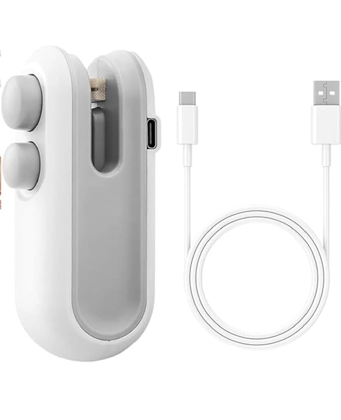 Rechargeable Mini Handheld Sealing Machine for Plastic Bags, Snacks & Craft Storage