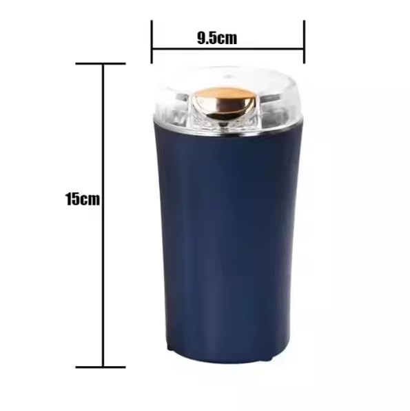 Portable Electric Coffee Grinder Spice & Coffee Bean Grinder | 300W Stainless Steel 4 Blade Mixer Grinder for Masala & Herb | for Dry Item,Push Button Control Durable 304 Stainless Steel