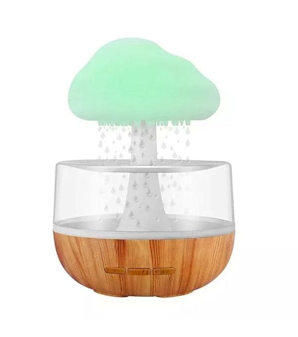 Humidifier for Home Cloud Rain Diffuser Snuggle Cloud Light Humidifier | Raindrop Humidifier Relaxing Sound, Mushroom Waterfall Lamp | Essential Oil Diffuser for Home Office (Rain Cloud)