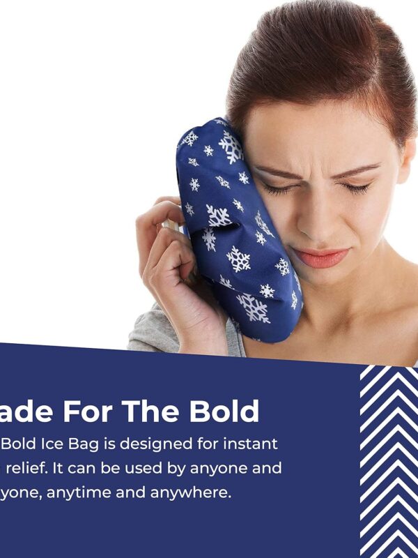 Water Bag /Ice bag for Pain Relief 9inch Cold Ice Pack Bag for Pain Relief - Cold Water Bag for Pain Relief, Injuries, and Cold Therapy Comes with Leakfree Closure - Blue Snowflakes, 9 Inch