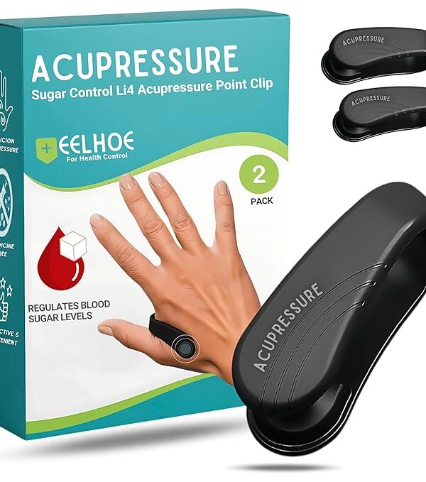 Acupressure Clip For Diabetics | Sugar Control Acupressure Clip | Acupressure Point Clip | Li4 Hand Diabetes Migraine Relief | Original Eelhoe Acu Pressure Acupuncture Diabetic Finger Clips | 3 Pack