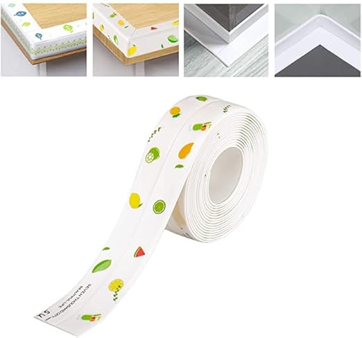 Waterproof Tape for Kitchen Sink Oil Proof Caulk Tape Strip Self Adhesive Bathroom Corner Caulking Sealing Tape Gap Sealer Waterproof Tape for Platform Basin Toilet (Multi Print)