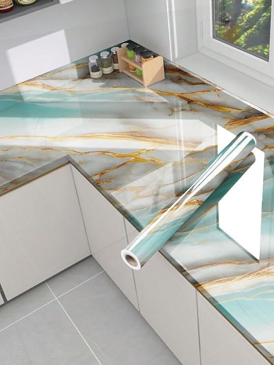 SKY BLUE  GOLDEN MARBLE  FOIL