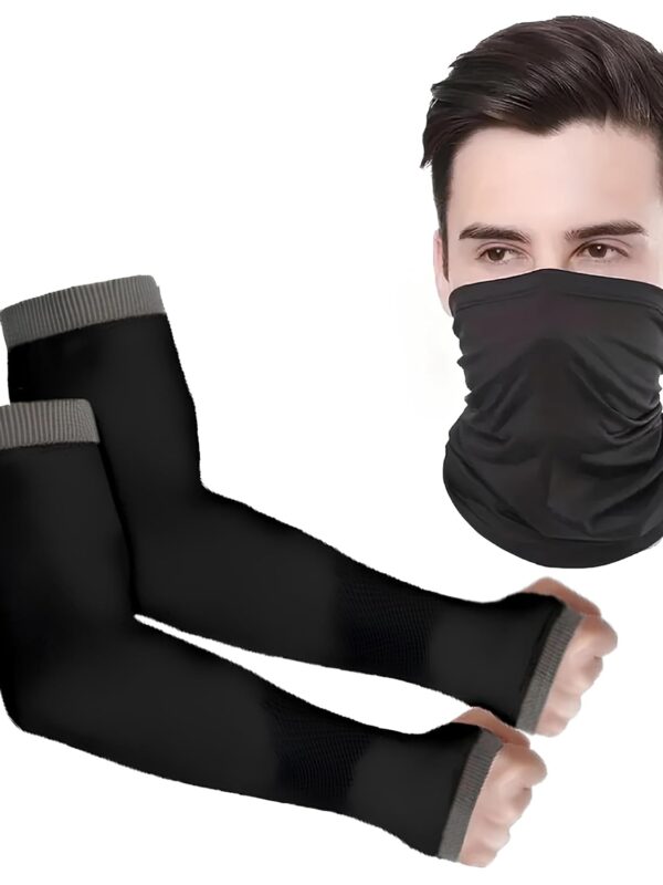 Men’s Biker Face Bandana & Arm Sleeves