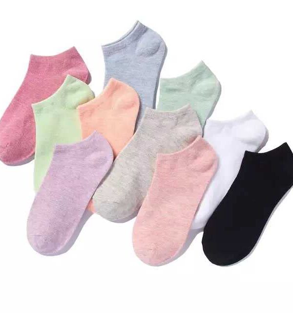 Ankle Length Colorful Socks – Pack of 5 (Free Size)