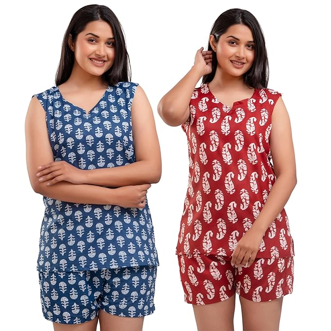 Jaipuri Printed Women's Lounge Set (Combo Pack)