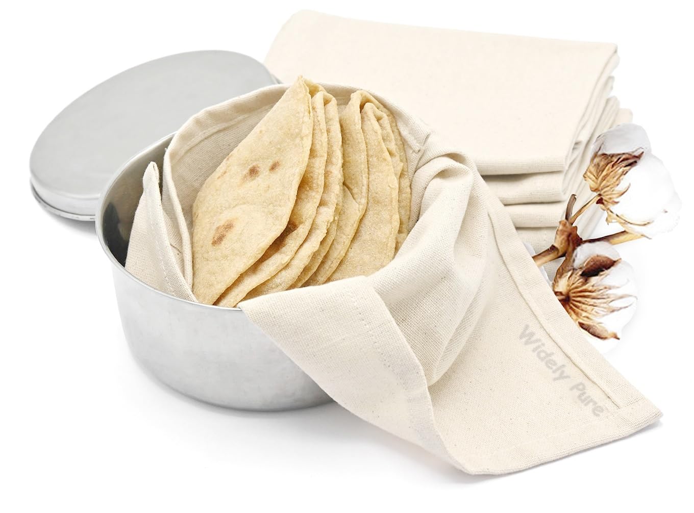 PureCotton reactangle shape Chapati Wrap Set (Pack of 5)