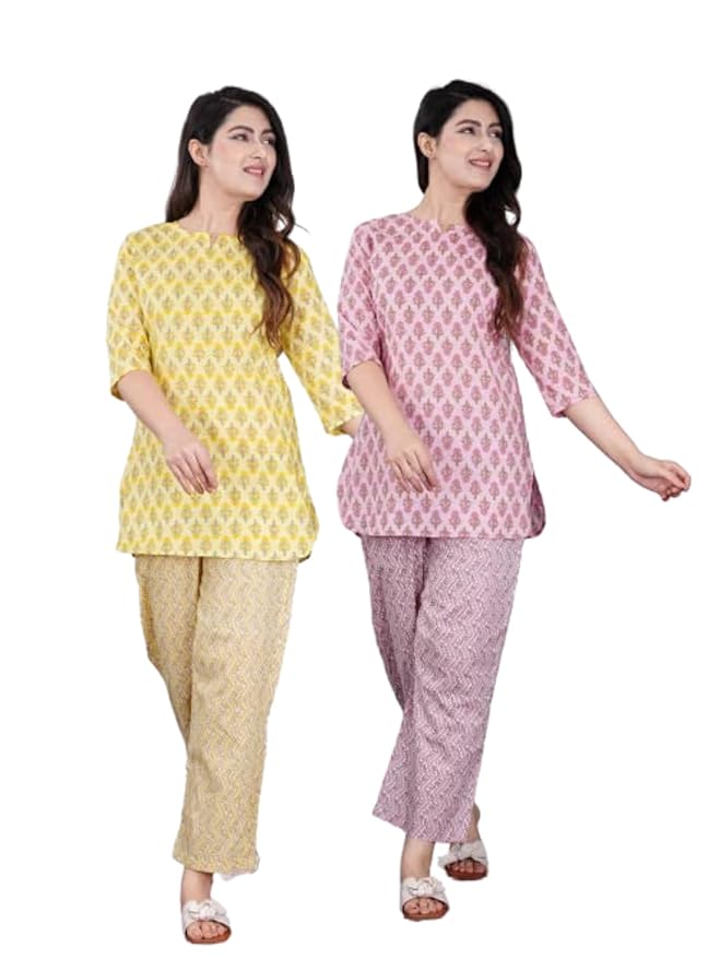 Jaipuri Printed Shirt & Pyjama Set (Combo Pack)