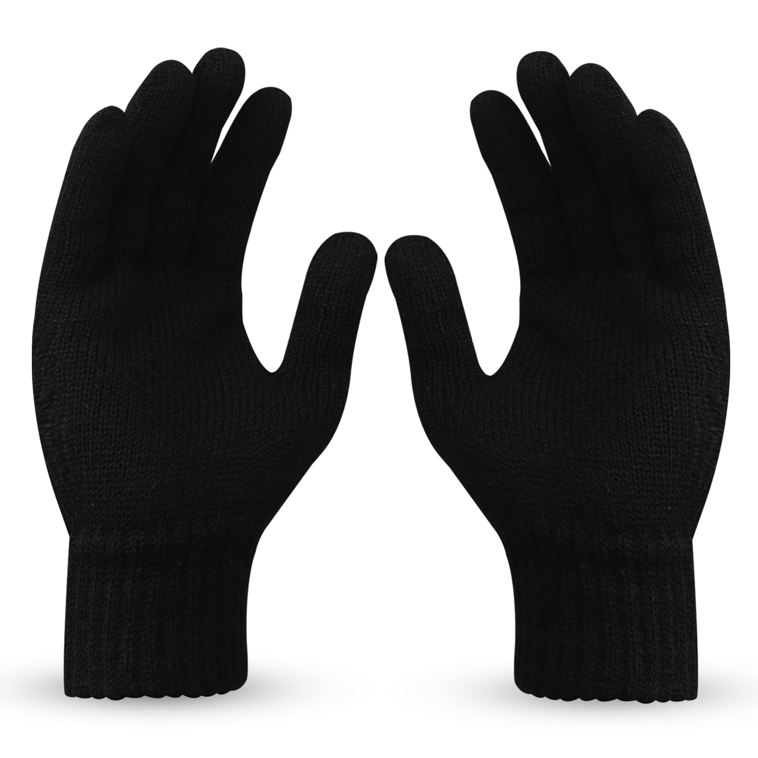 Woolen Warm Gloves – Unisex Winter Wear (Black)
