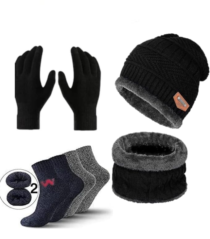 FrostFit Winter Essentials Set – Cap, Gloves, Sleeves & Socks